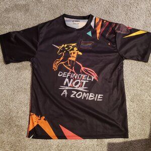 Zombie Run Jack & Eugene's World Tour Rainbow Unicorn 5K Shirt XXL NEW